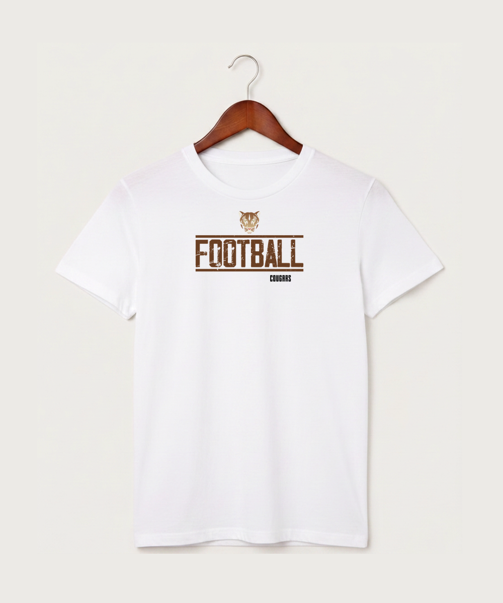 Ada Borup High School Football (Boys) - White T-Shirt - Full Front
