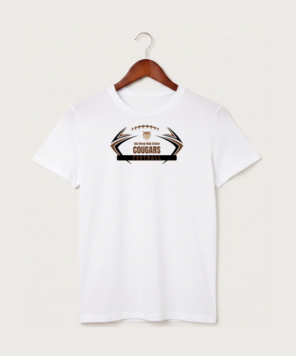 Ada Borup High School Football (Boys) - White T-Shirt - Full Front