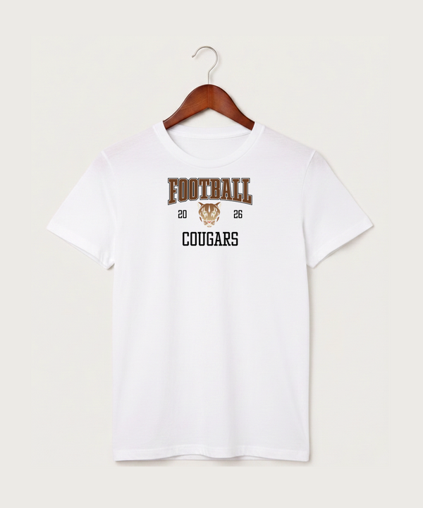 Ada Borup High School Football (Boys) - White T-Shirt - Full Front