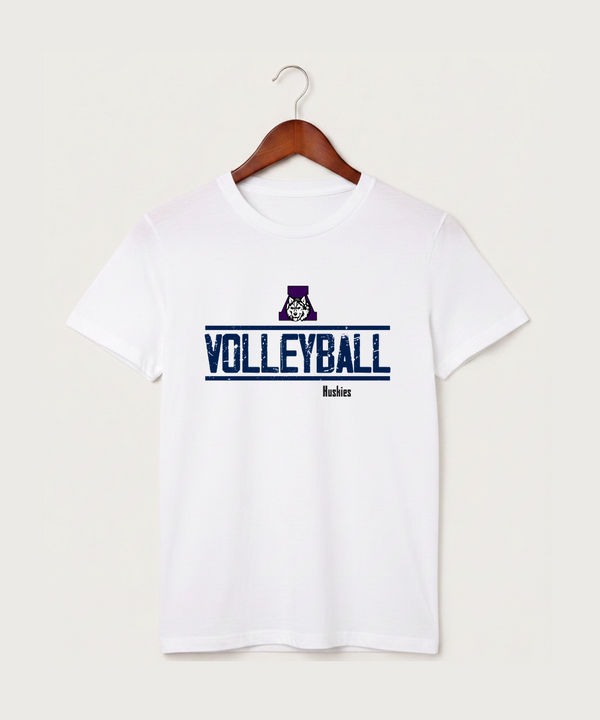 Albany High School Volleyball (Girls) - White T-Shirt - Full Front