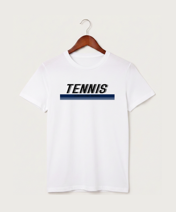 Albany High School Tennis (Boys) - White T-Shirt - Full Front