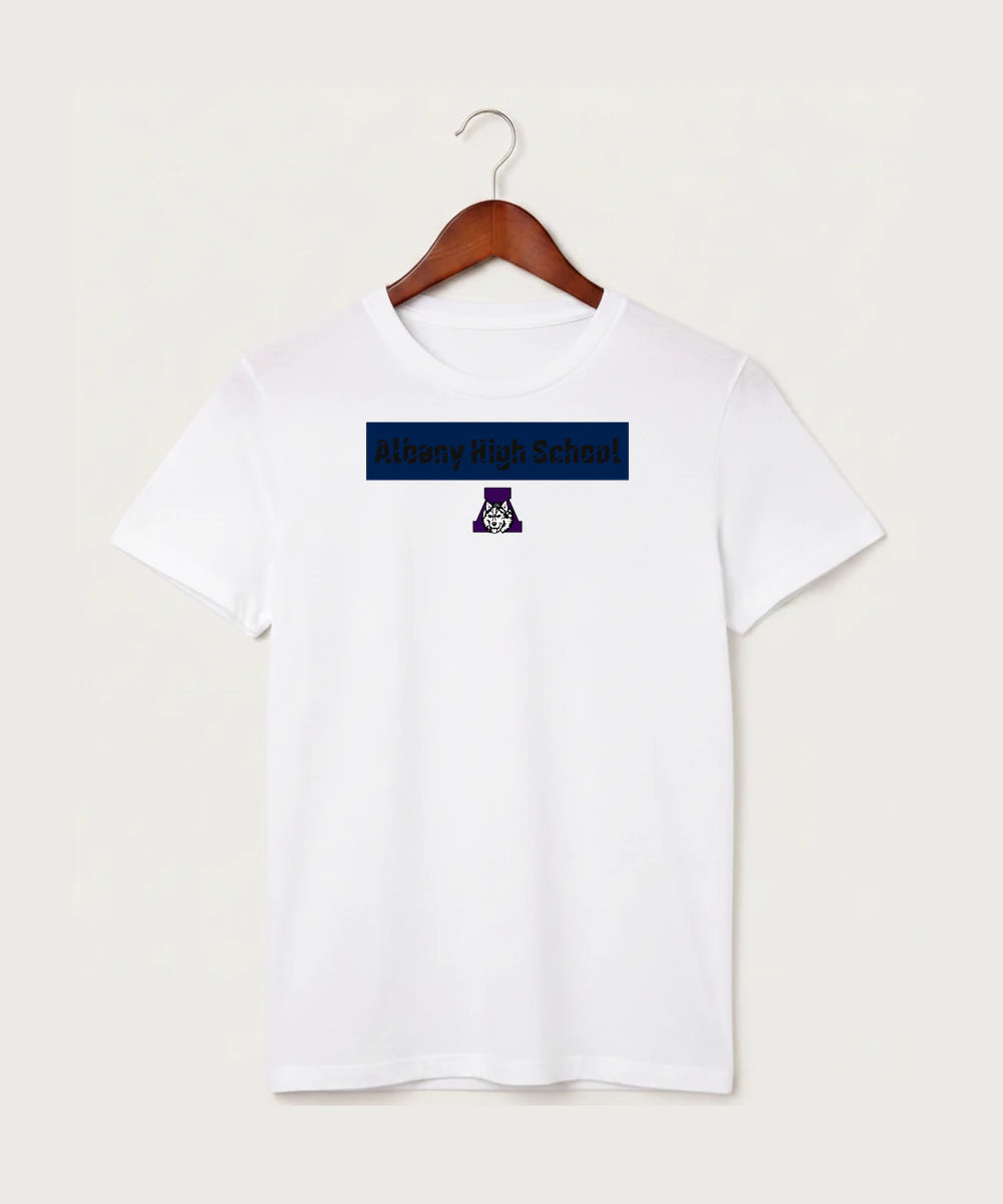 Albany High School Athletics - White T-Shirt - Full Front
