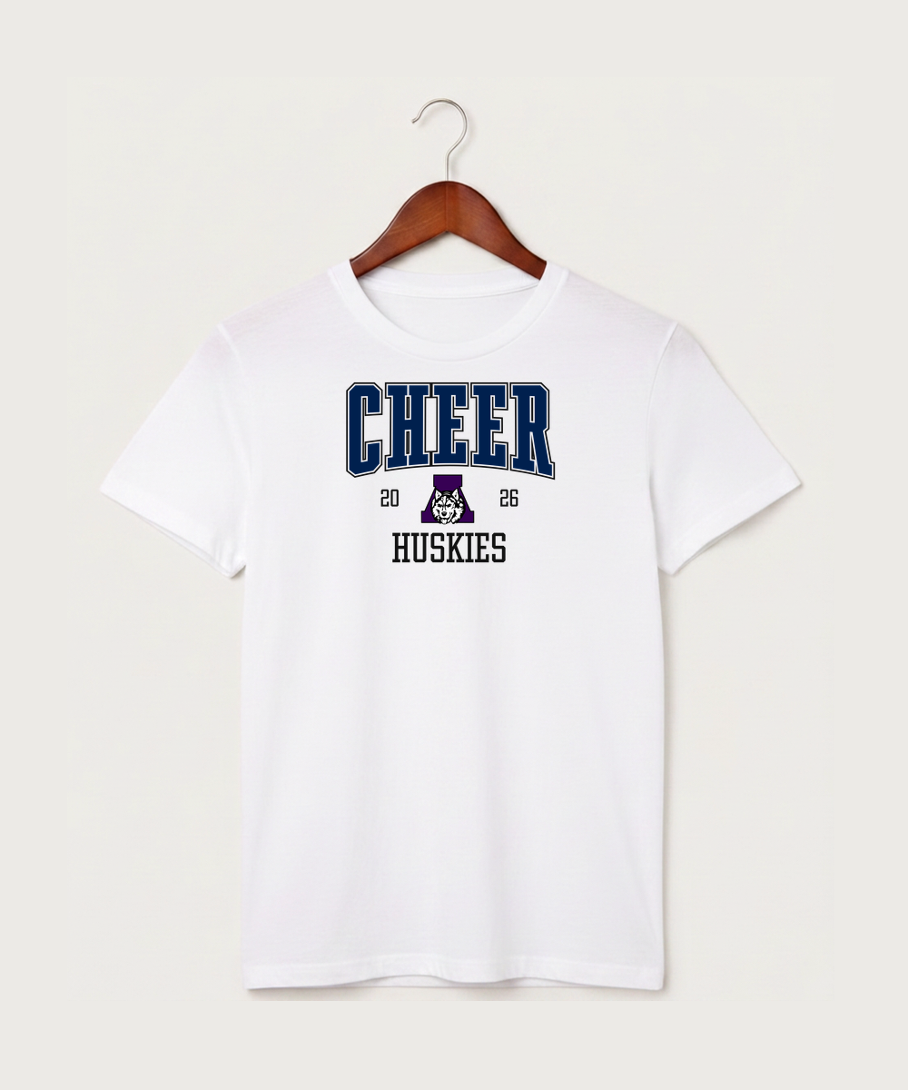 Albany High School Cheerleading - White T-Shirt - Full Front