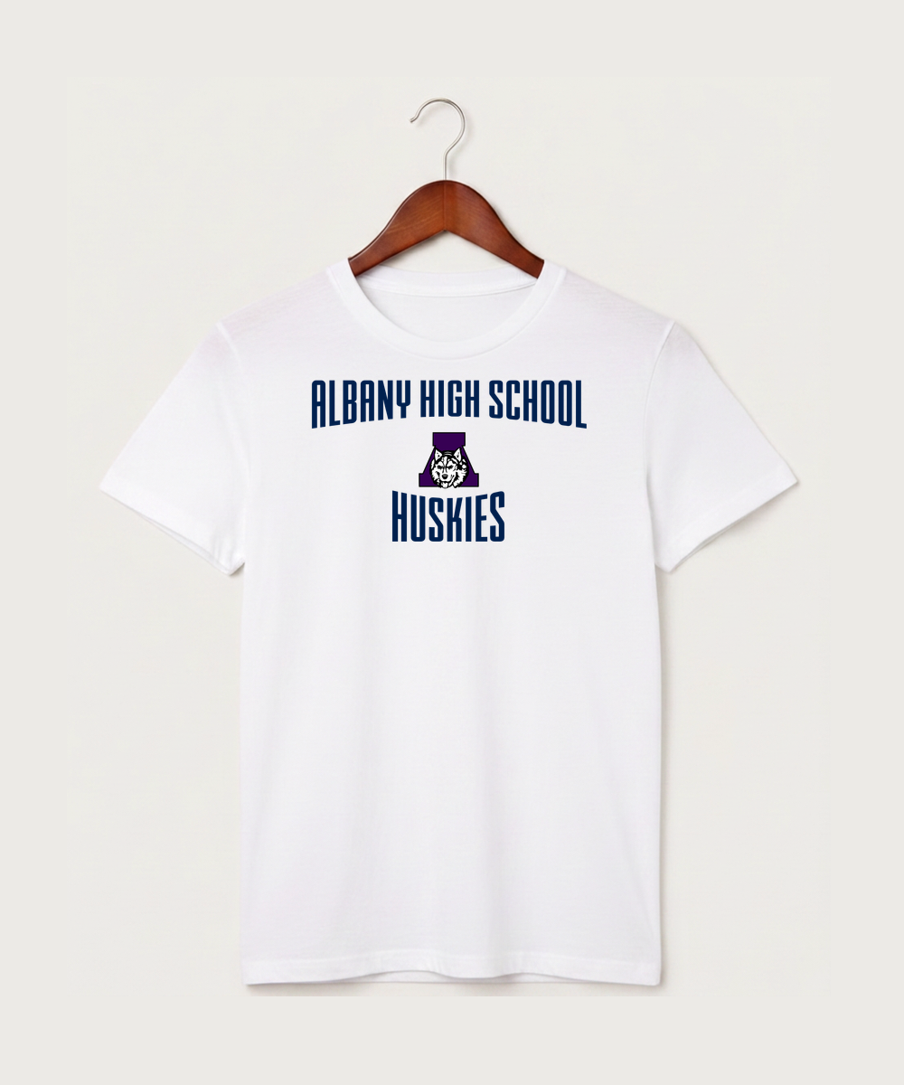 Albany High School Athletics - White T-Shirt - Full Front