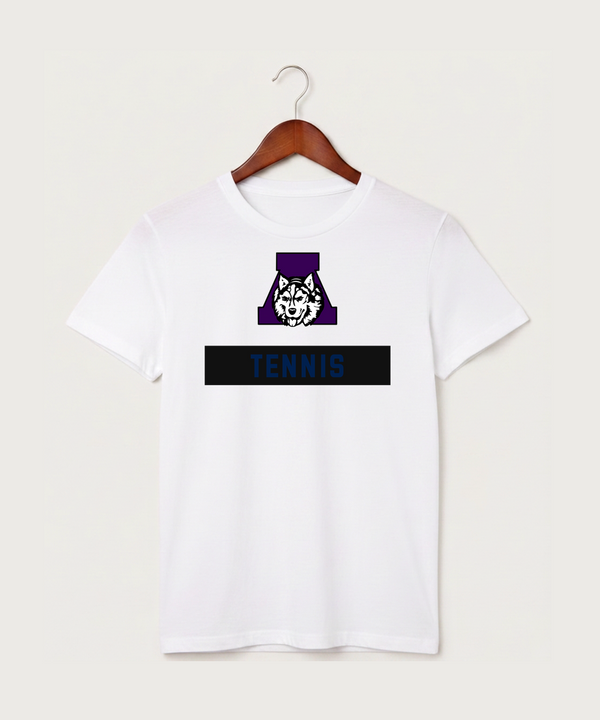 Albany High School Tennis (Boys) - White T-Shirt - Full Front
