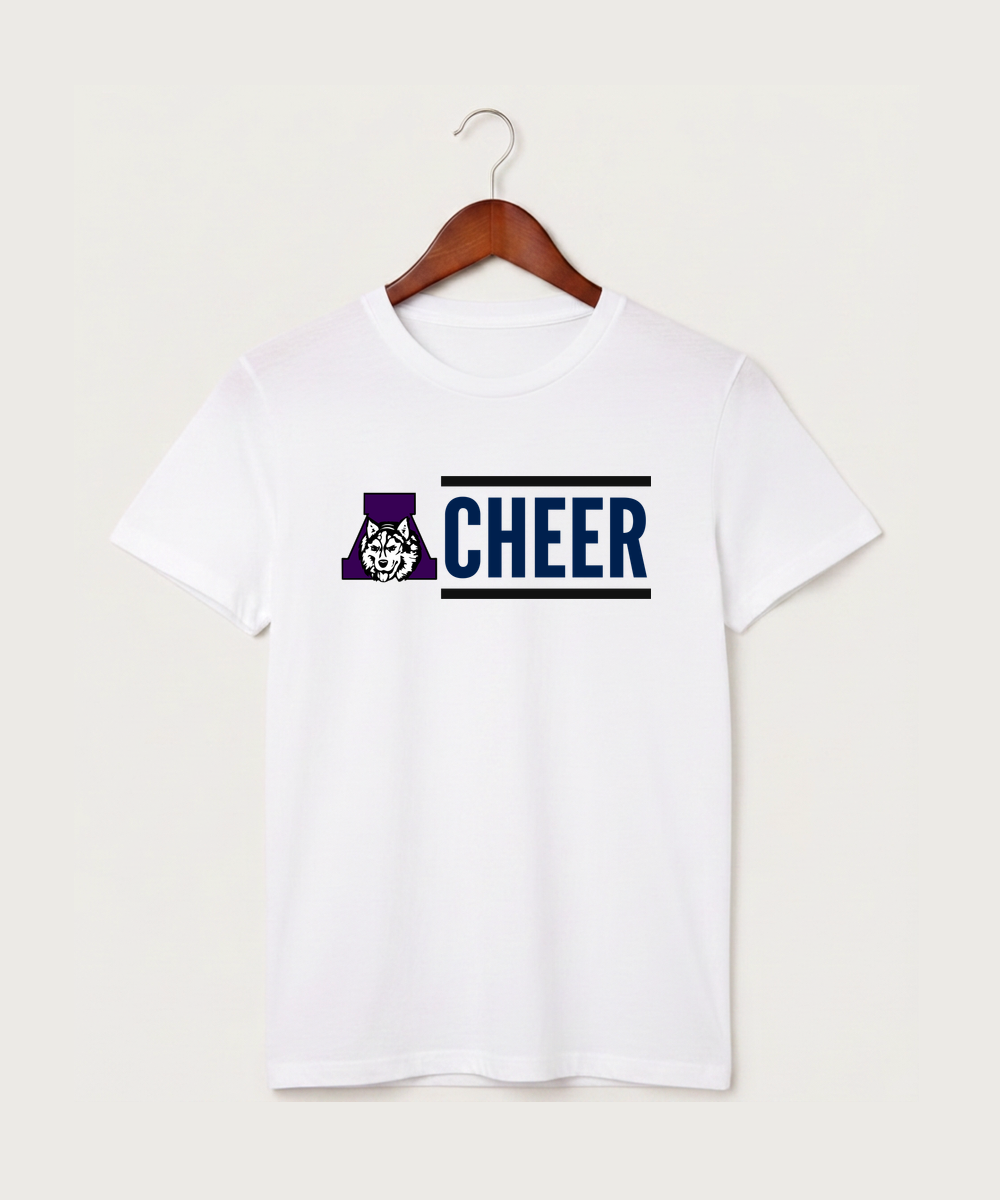 Albany High School Cheerleading - White T-Shirt - Full Front