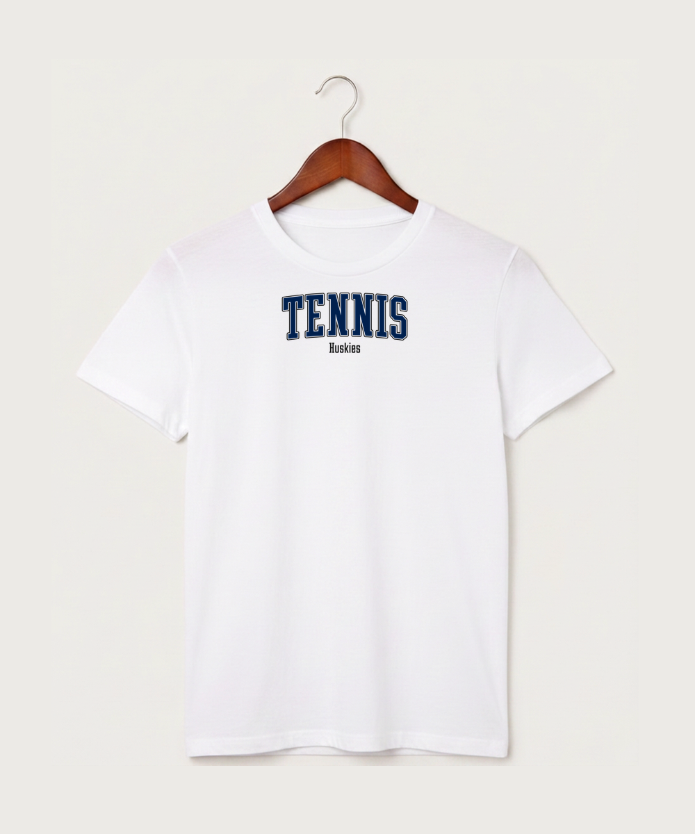 Albany High School Tennis (Boys) - White T-Shirt - Full Front