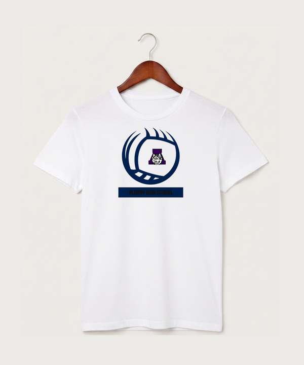Albany High School Volleyball (Girls) - White T-Shirt - Full Front
