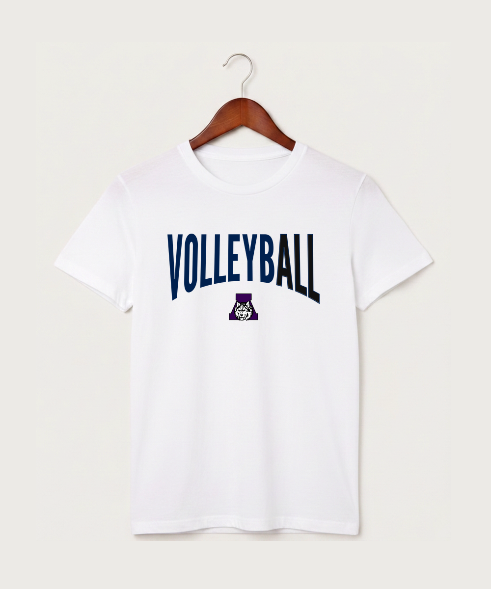 Albany High School Volleyball (Girls) - White T-Shirt - Full Front
