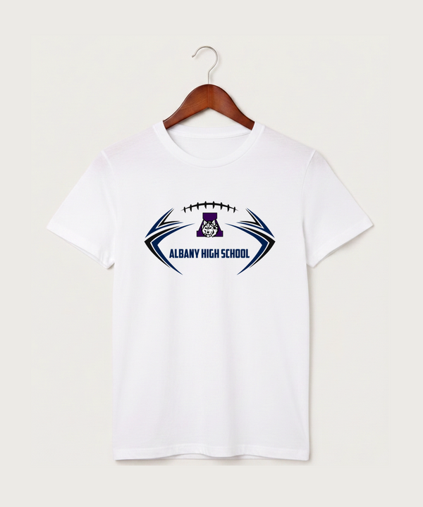 Albany High School Football (Boys) - White T-Shirt - Full Front