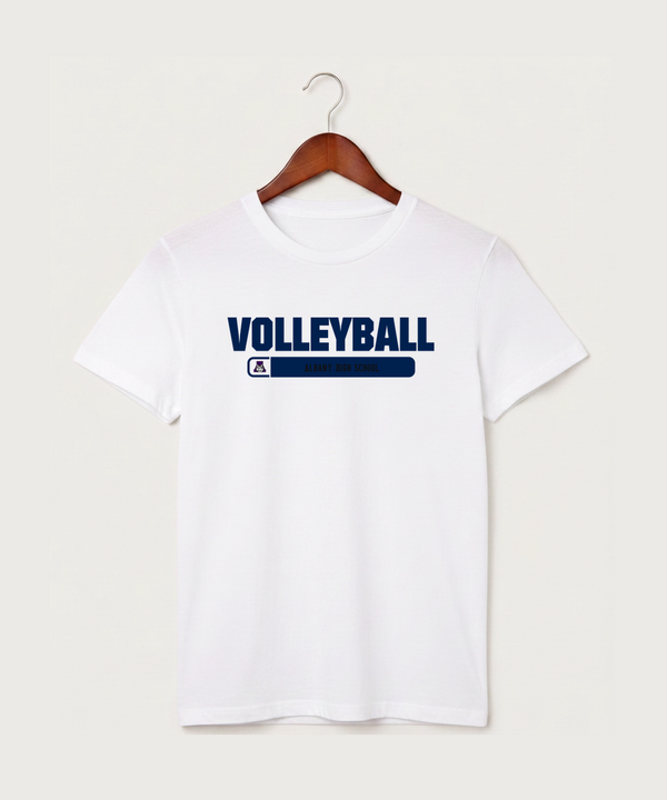 Albany High School Volleyball (Girls) - White T-Shirt - Full Front