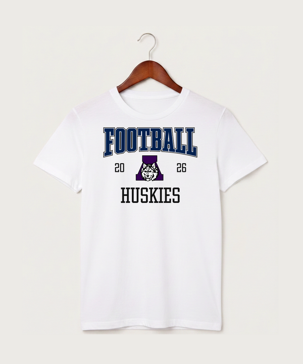 Albany High School Football (Boys) - White T-Shirt - Full Front