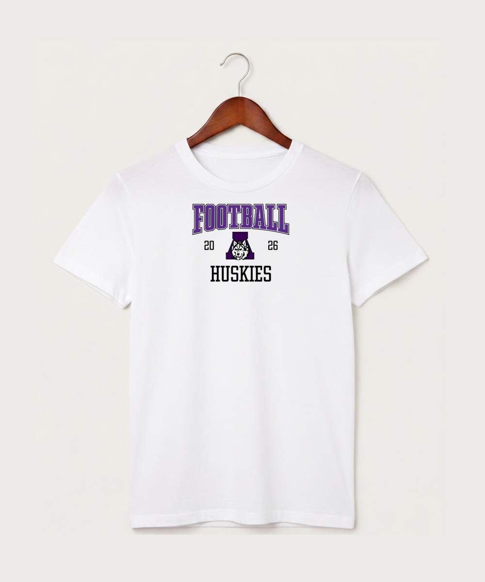 Albany High School Football (Boys) - White T-Shirt - Full Front