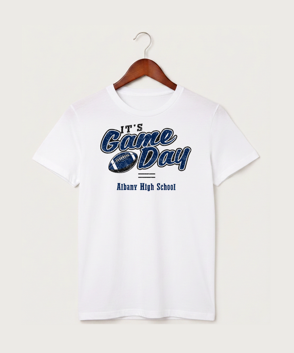 Albany High School Football (Boys) - White T-Shirt - Full Front