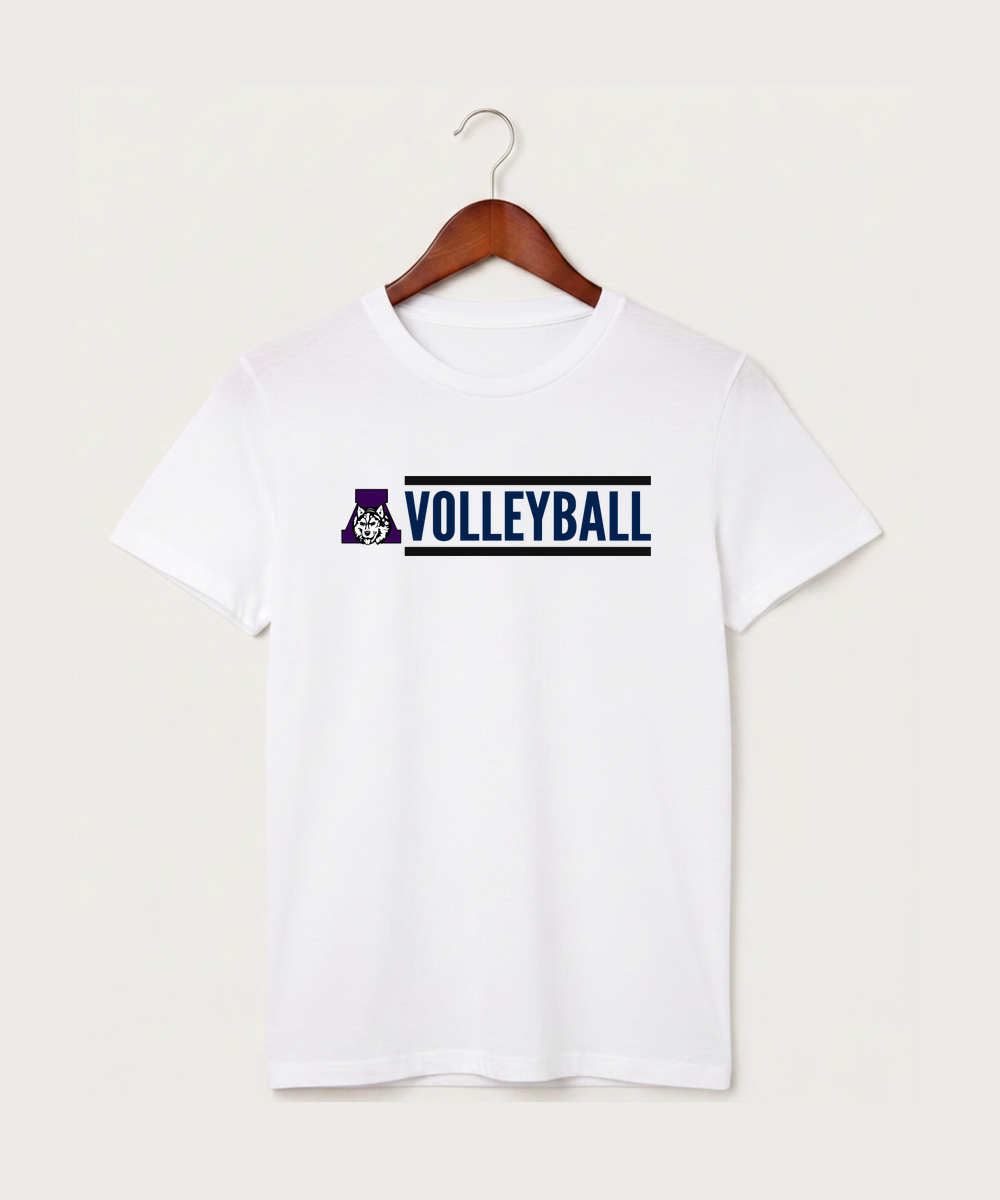Albany High School Volleyball (Girls) - White T-Shirt - Full Front