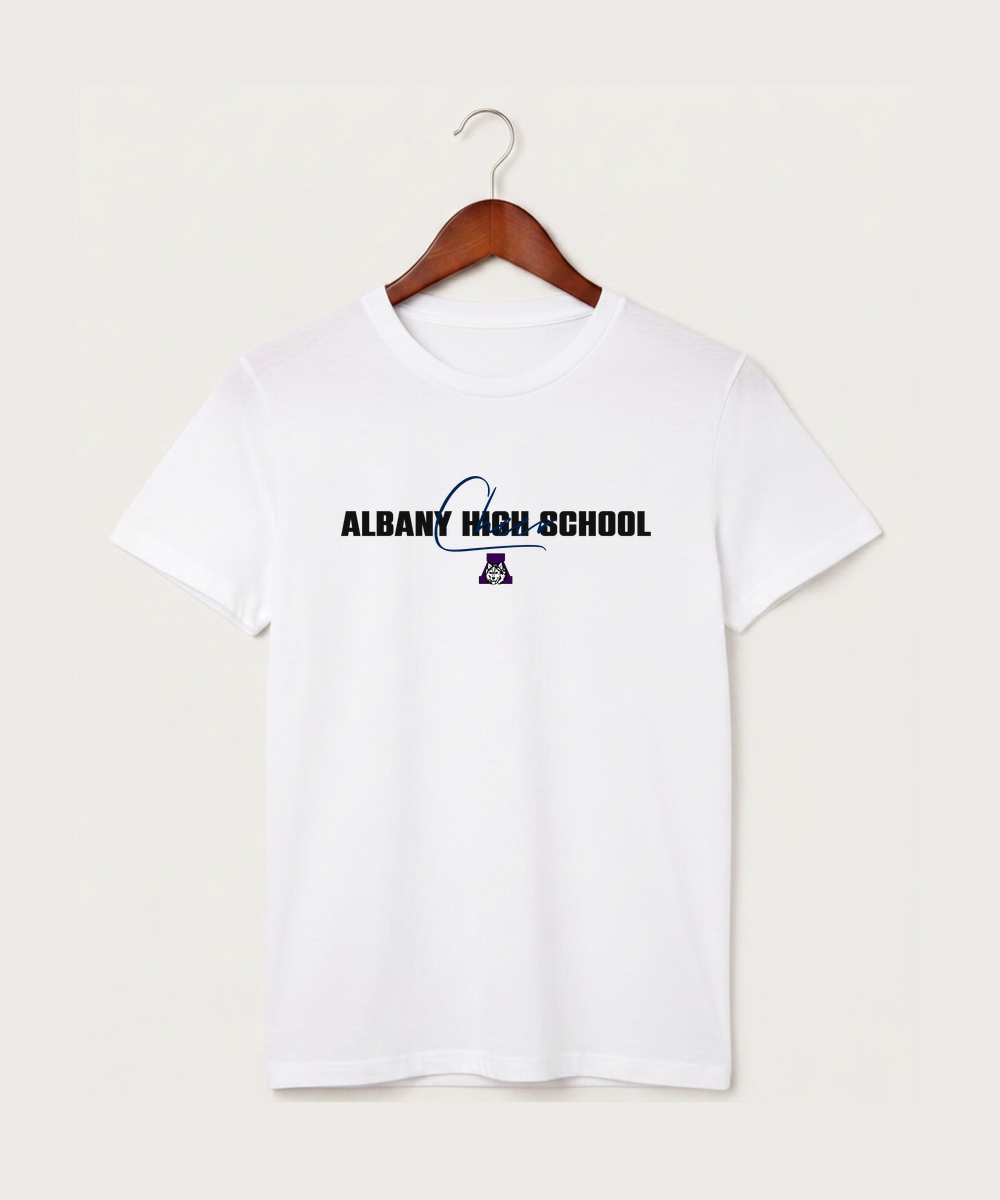 Albany High School Cheerleading - White T-Shirt - Full Front