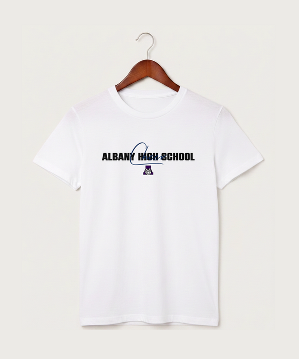 Albany High School Cheerleading - White T-Shirt - Full Front