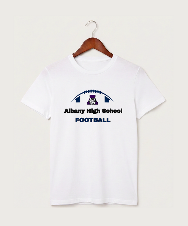 Albany High School Football (Boys) - White T-Shirt - Full Front