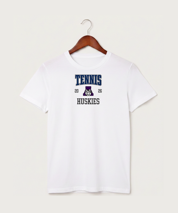 Albany High School Tennis (Boys) - White T-Shirt - Full Front