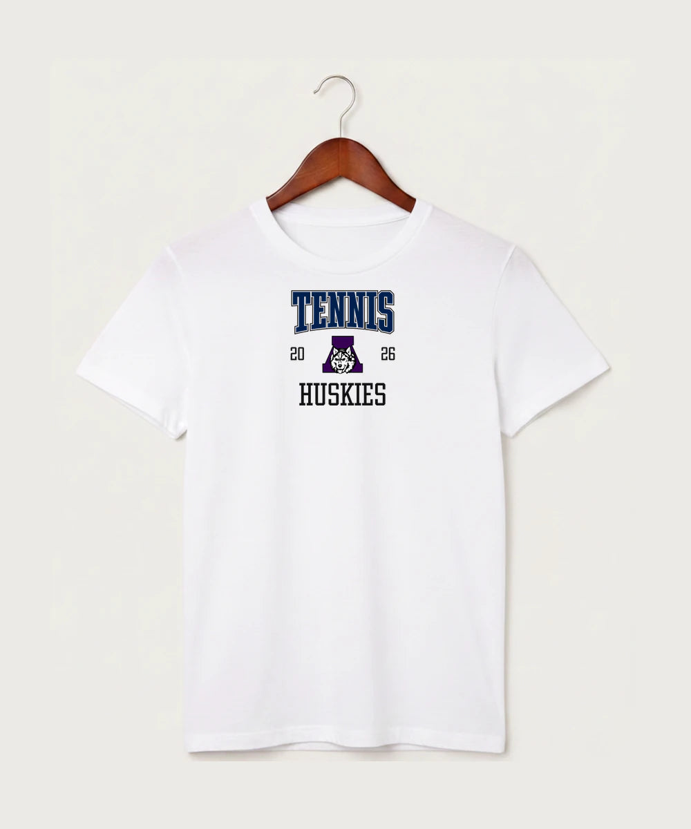 Albany High School Tennis (Boys) - White T-Shirt - Full Front