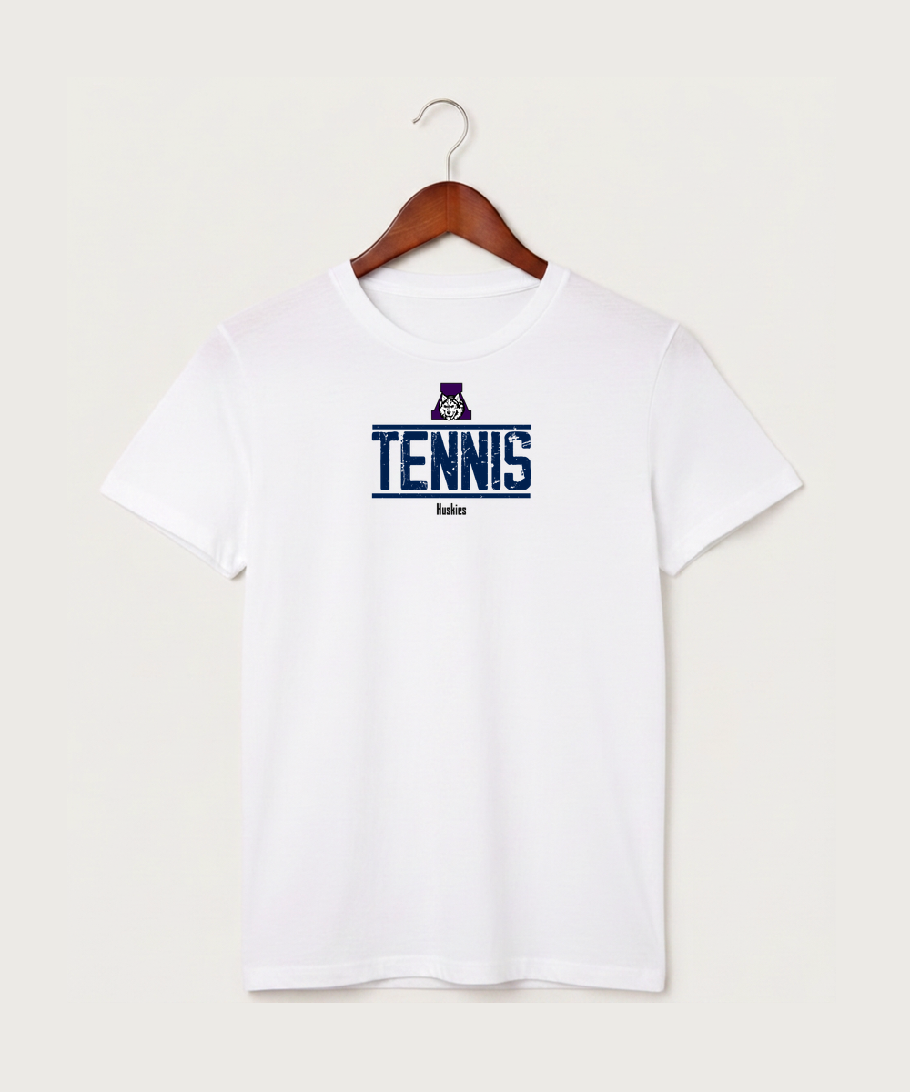 Albany High School Tennis (Boys) - White T-Shirt - Full Front