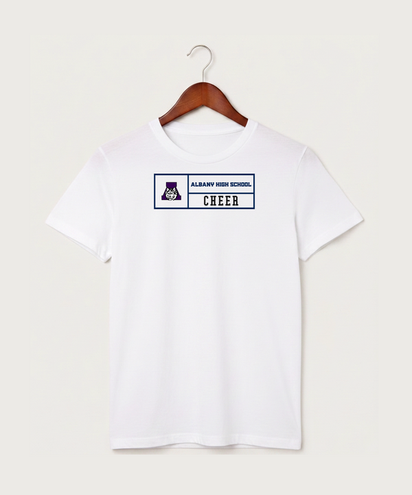 Albany High School Cheerleading - White T-Shirt - Full Front