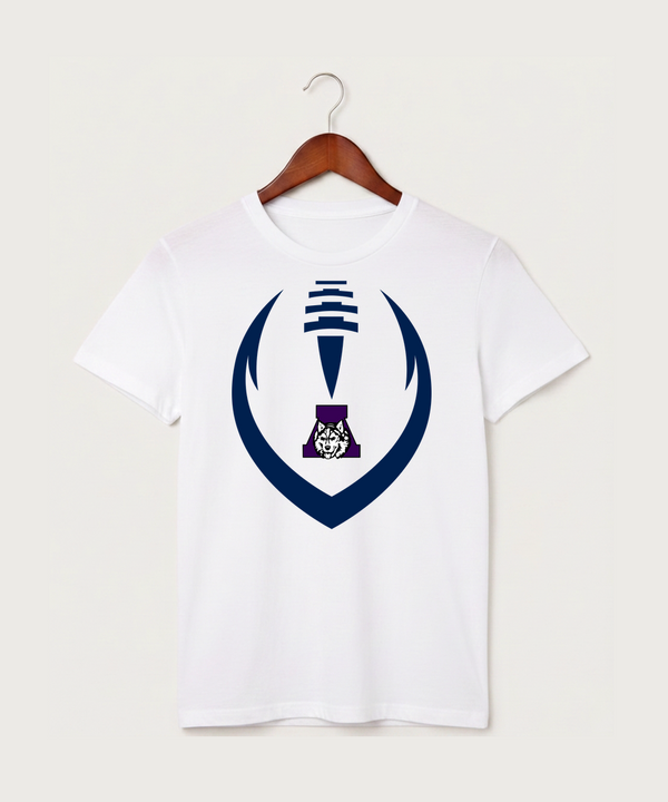 Albany High School Football (Boys) - White T-Shirt - Full Front