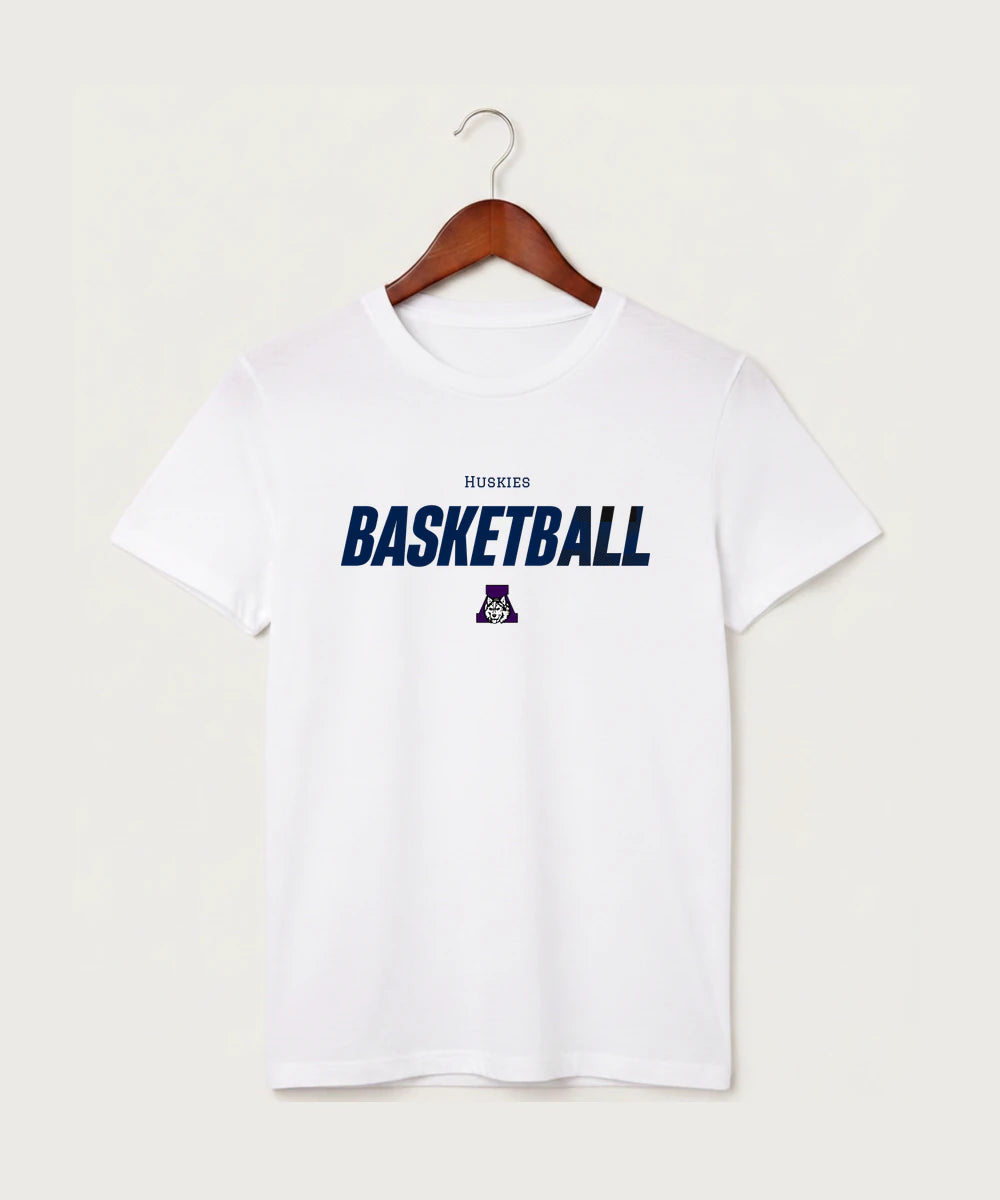 Albany High School Basketball (Boys) - White T-Shirt - Full Front