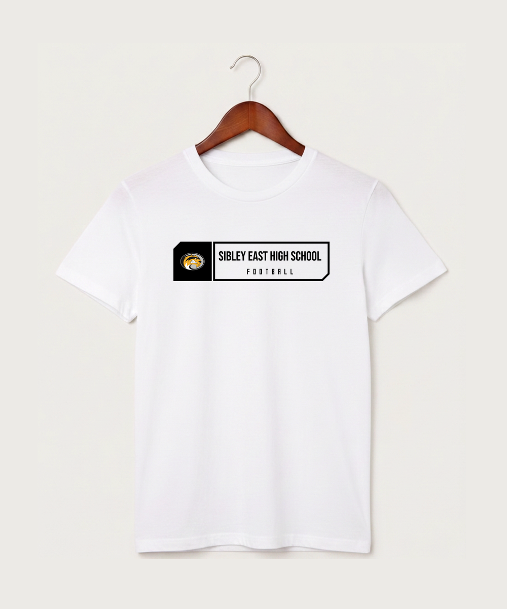 Sibley East High School Football (Boys) - White T-Shirt - Full Front