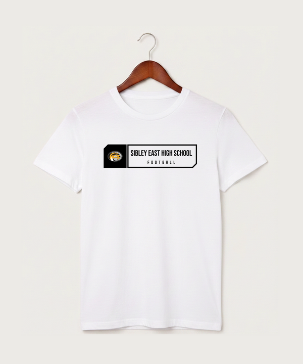 Sibley East High School Football (Boys) - White T-Shirt - Full Front