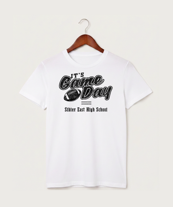 Sibley East High School Football (Boys) - White T-Shirt - Full Front