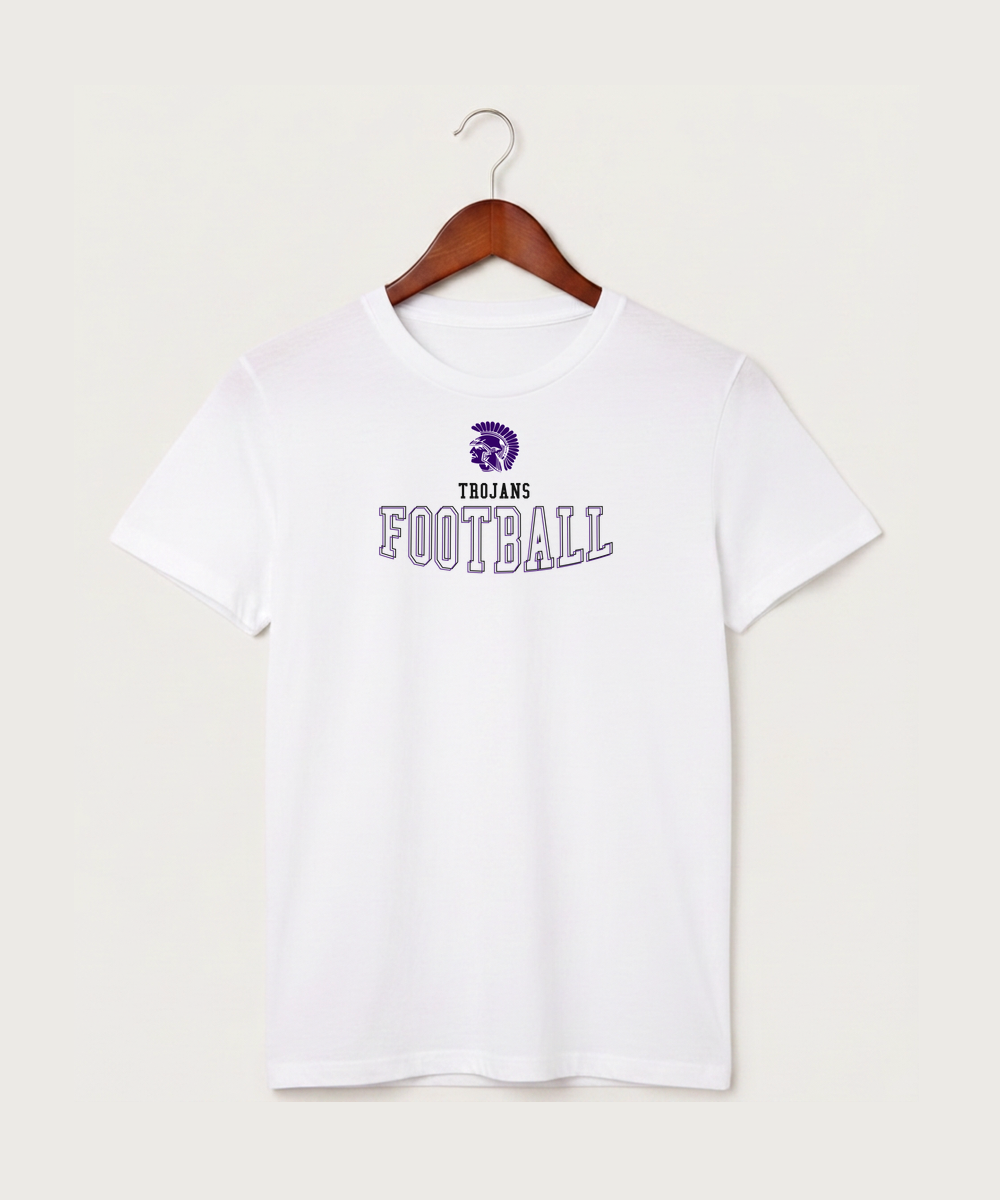 Barnesville High School Football (Boys) - White T-Shirt - Full Front