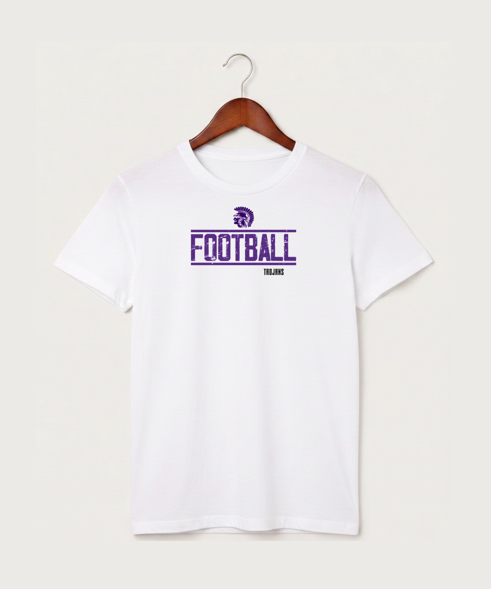 Barnesville High School Football (Boys) - White T-Shirt - Full Front