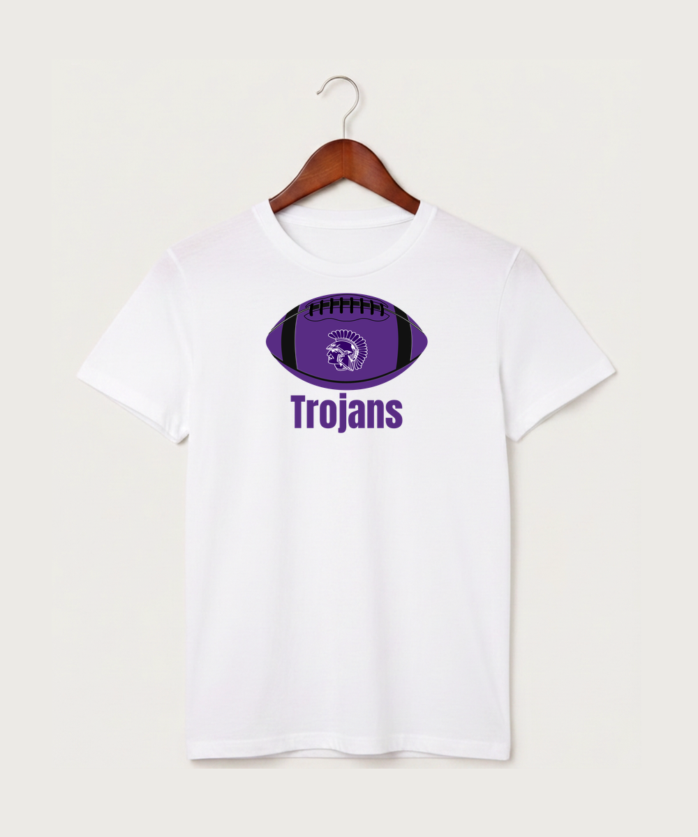 Barnesville High School Football (Boys) - White T-Shirt - Full Front