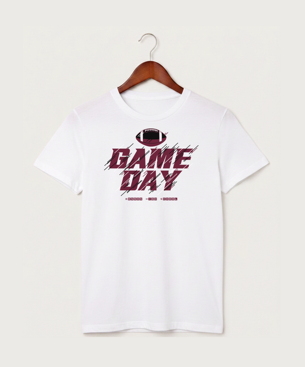Benson High School Football (Boys) - White T-Shirt - Full Front