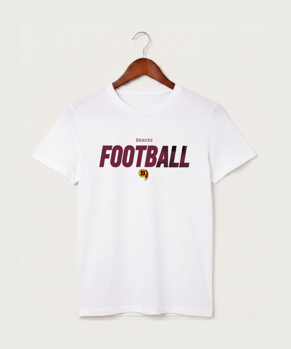 Benson High School Football (Boys) - White T-Shirt - Full Front