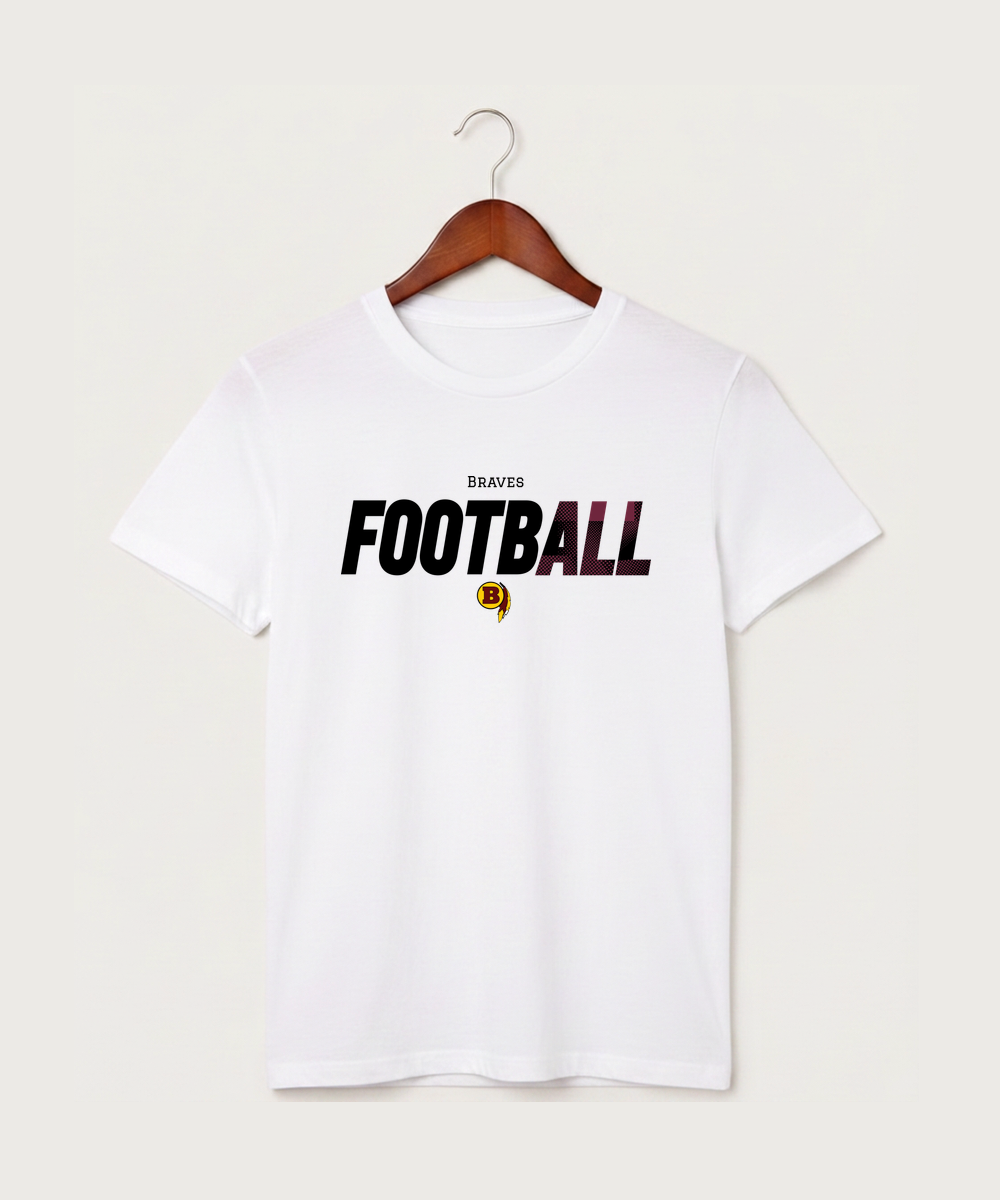 Benson High School Football (Boys) - White T-Shirt - Full Front