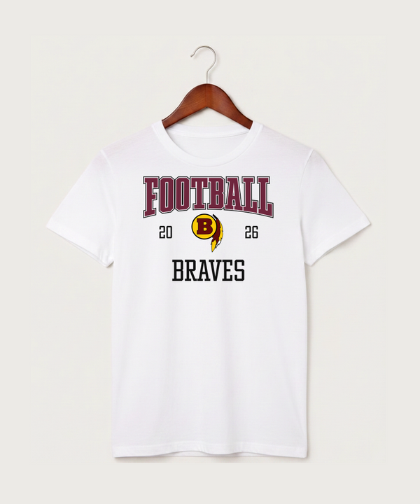 Benson High School Football (Boys) - White T-Shirt - Full Front