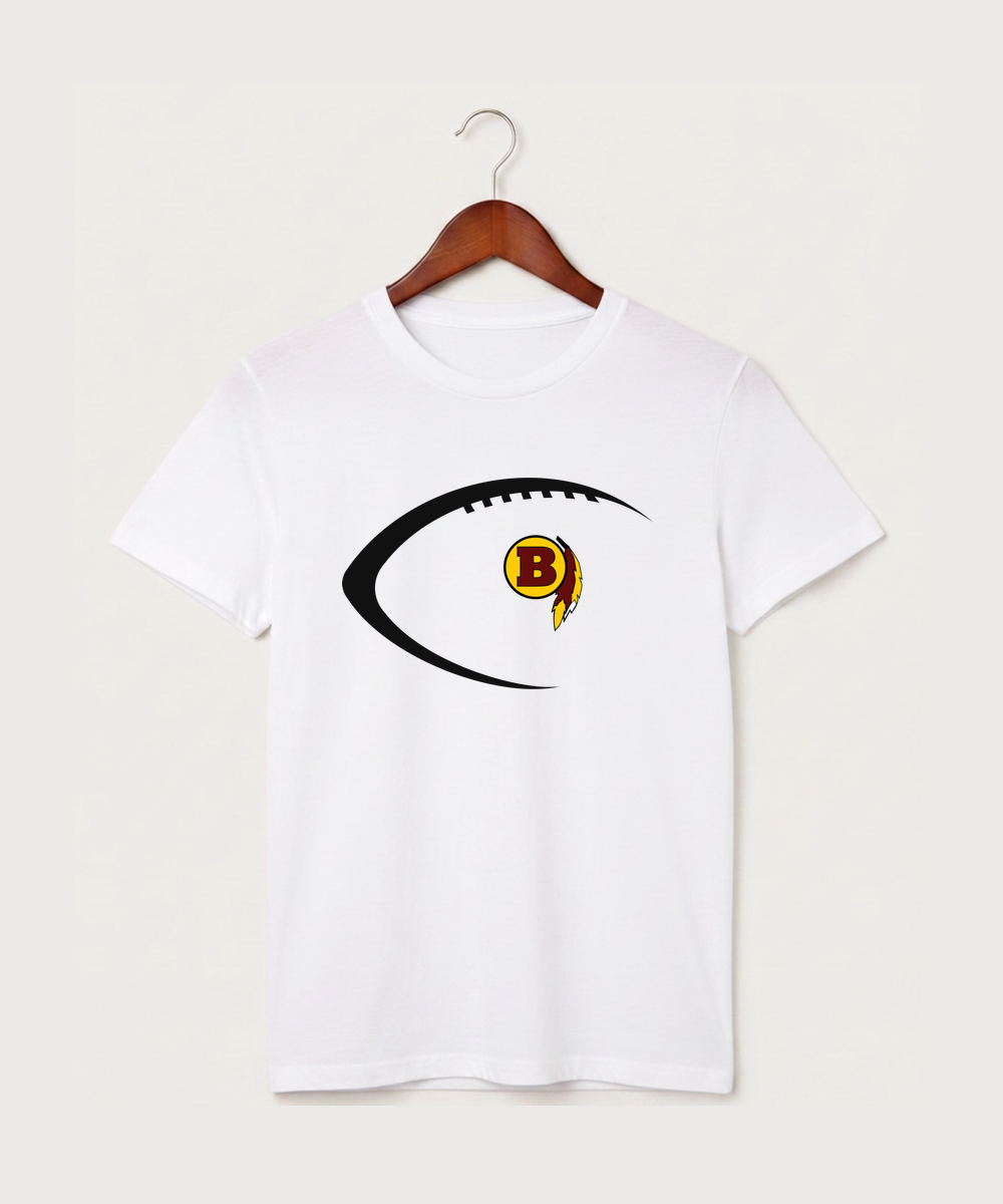Benson High School Football (Boys) - White T-Shirt - Full Front