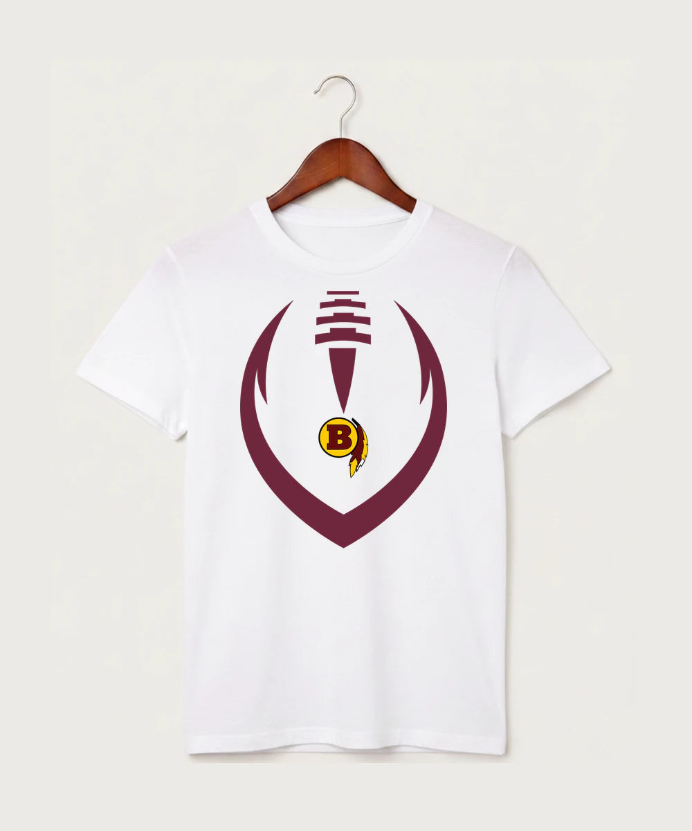 Benson High School Football (Boys) - White T-Shirt - Full Front