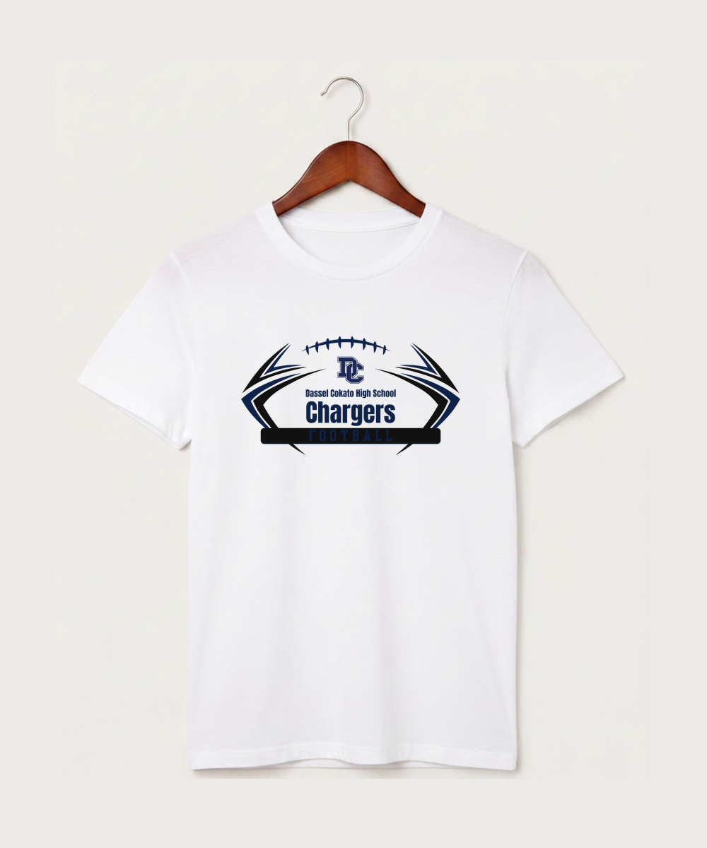 Dassel Cokato High School Football (Boys) - White T-Shirt - Full Front