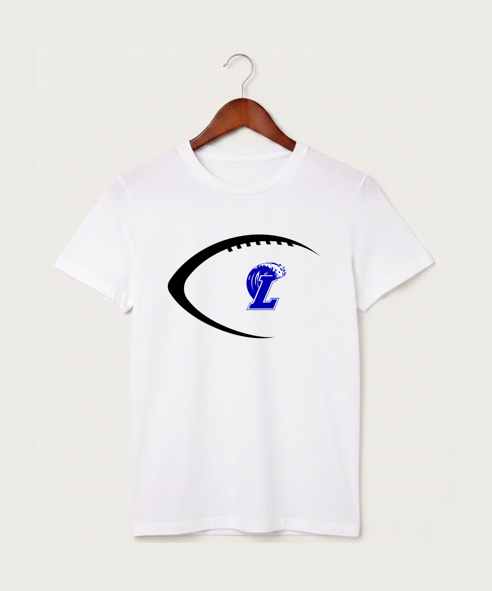 Lakeview High School Football (Boys) - White T-Shirt - Full Front