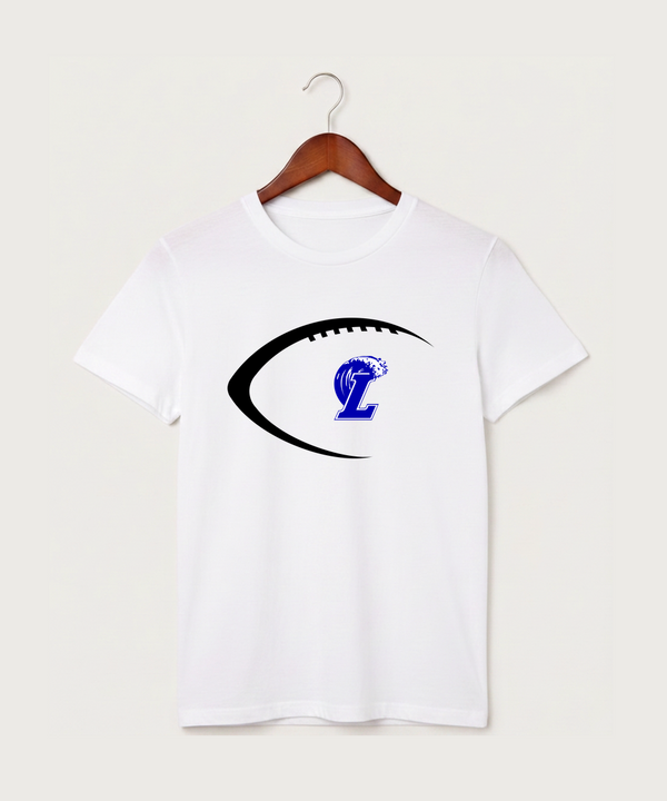 Lakeview High School Football (Boys) - White T-Shirt - Full Front