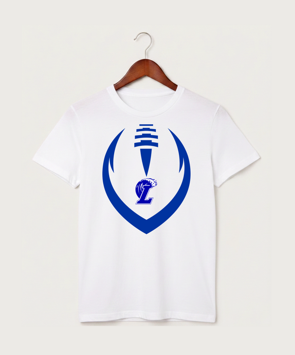 Lakeview High School Football (Boys) - White T-Shirt - Full Front
