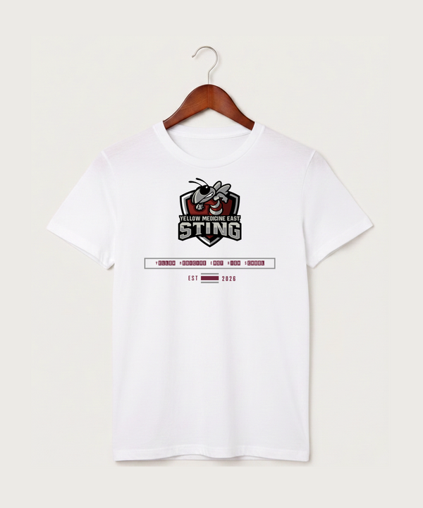 Yellow Medicine East High School Athletics - White T-Shirt - Full Front