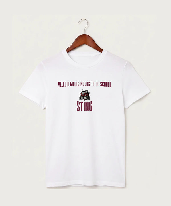 Yellow Medicine East High School Athletics - White T-Shirt - Full Front