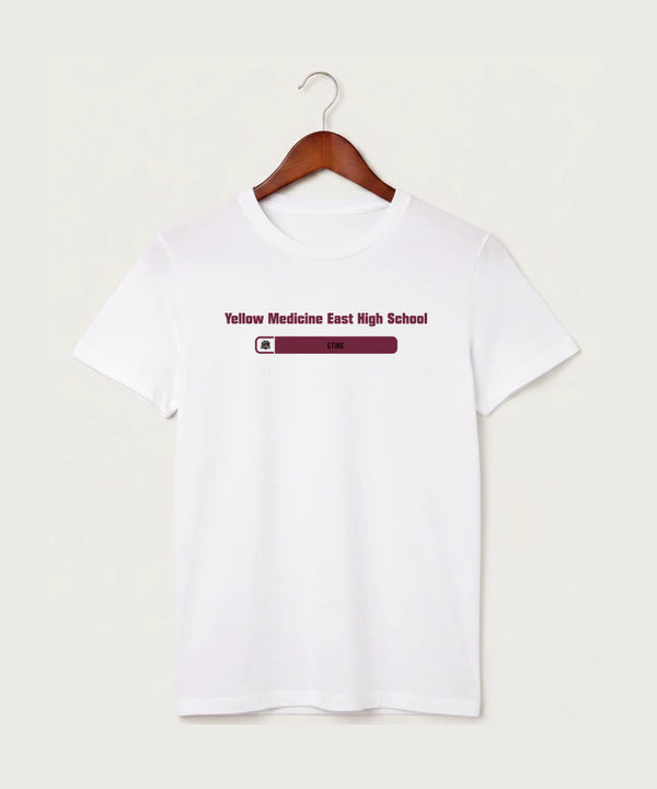 Yellow Medicine East High School Athletics - White T-Shirt - Full Front