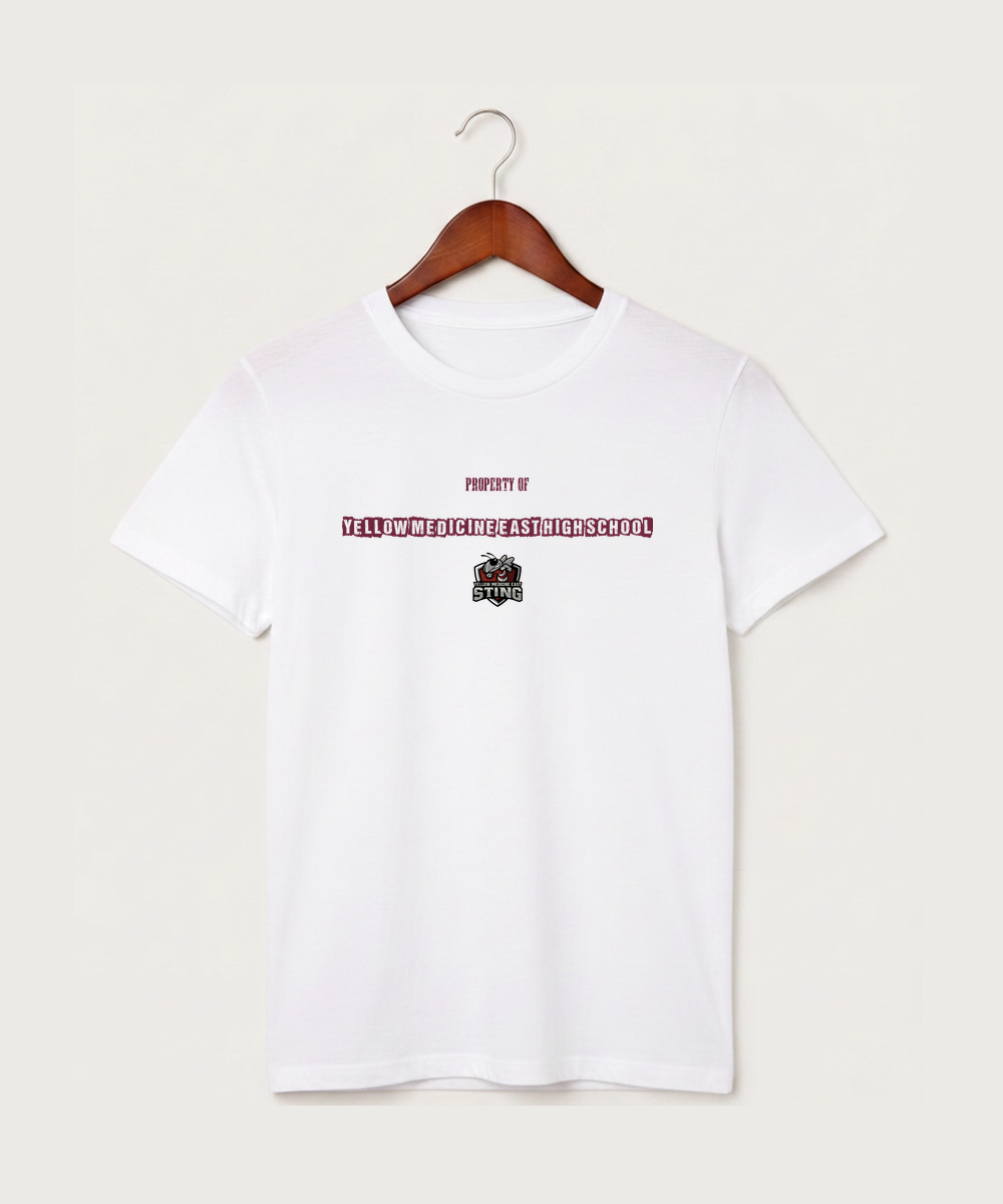 Yellow Medicine East High School Athletics - White T-Shirt - Full Front