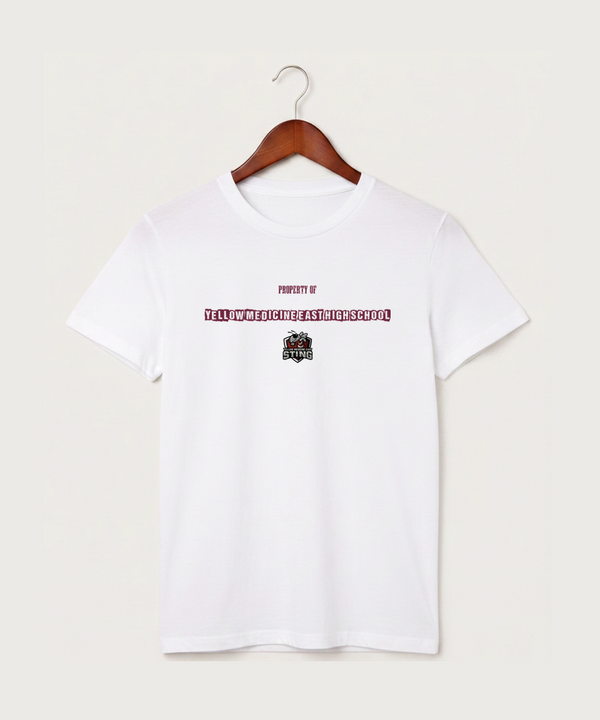 Yellow Medicine East High School Athletics - White T-Shirt - Full Front