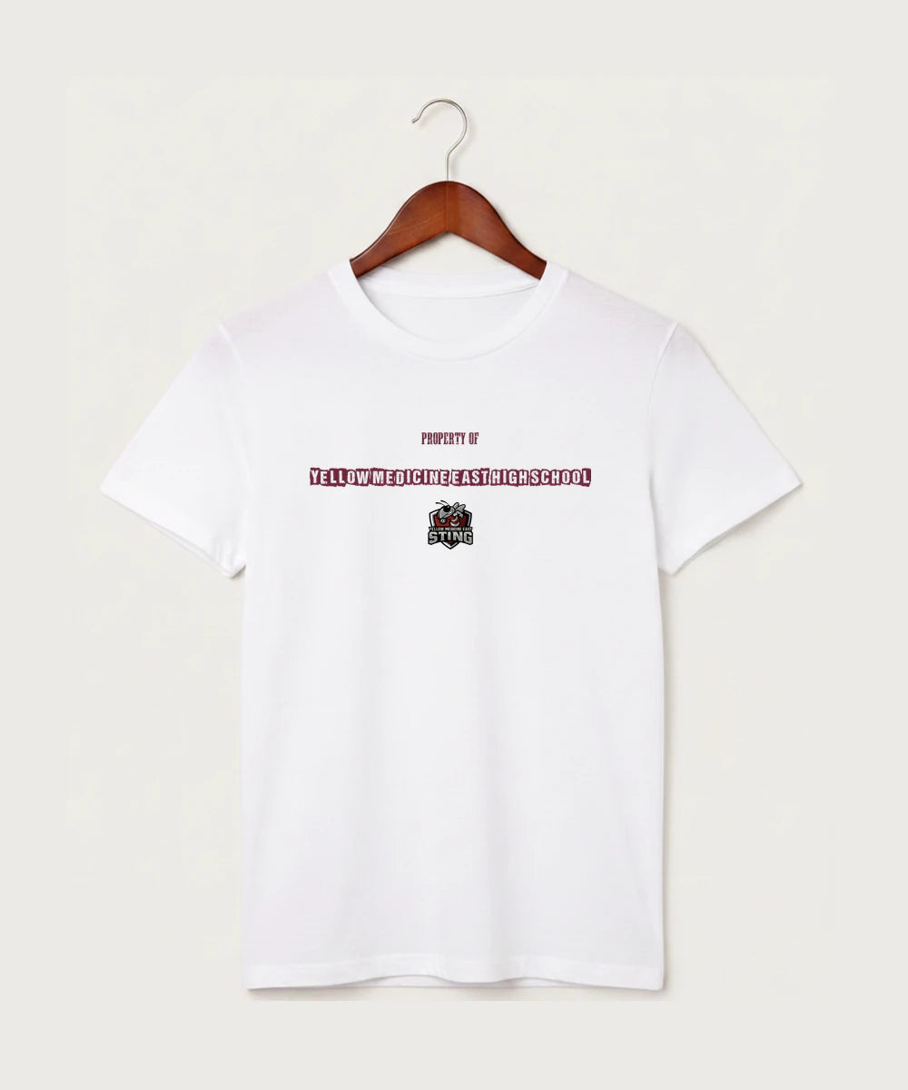Yellow Medicine East High School Athletics - White T-Shirt - Full Front